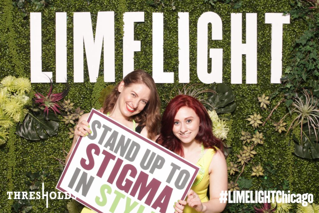 Cool living wall background featured at photobooth for LIMELIGHT fundraising event