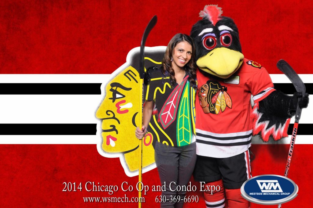 Tommy Hawk logo branded trade show photo printed onsite for fan