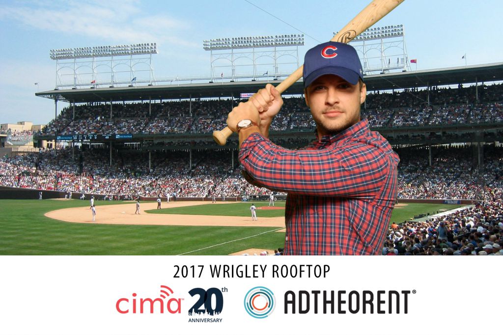 Wrigley rooftop green screen photo booth for CIMA and Adtheorent