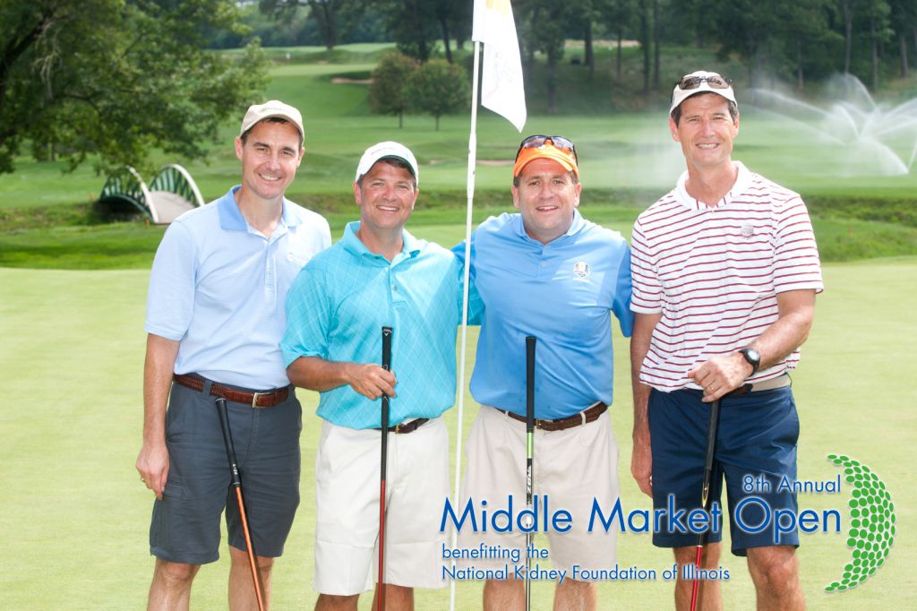 Fabulous photo of four gentlemen on the golf course