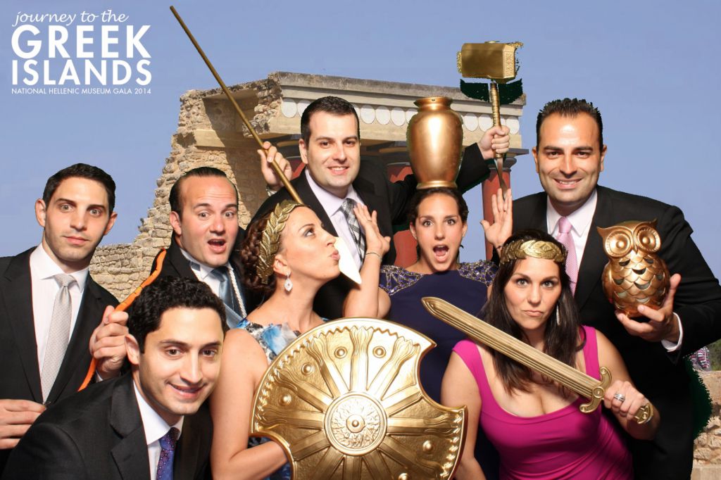 Photo booth with cool props is a hit for Helenic museum fundraiser Journey to the Greek Island
