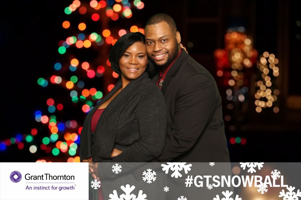photo booth green screen photography at Grant Thornton company holiday party