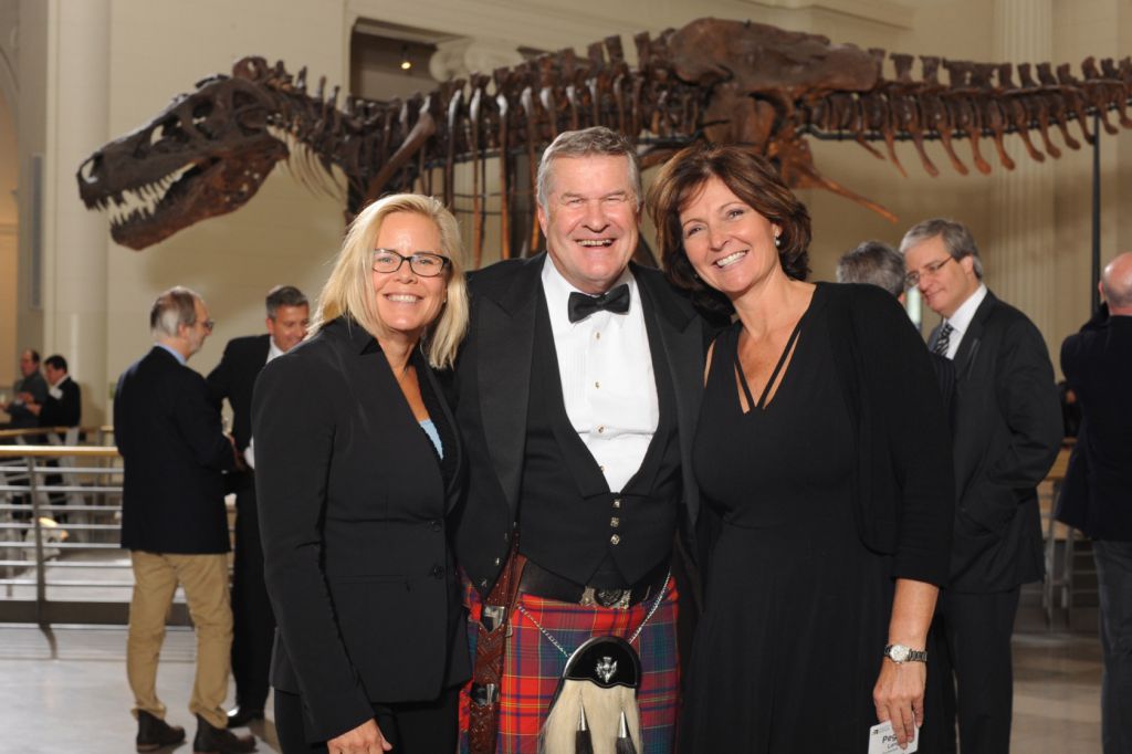 Man sports kilt for photo at private company event Chicago Field Museum