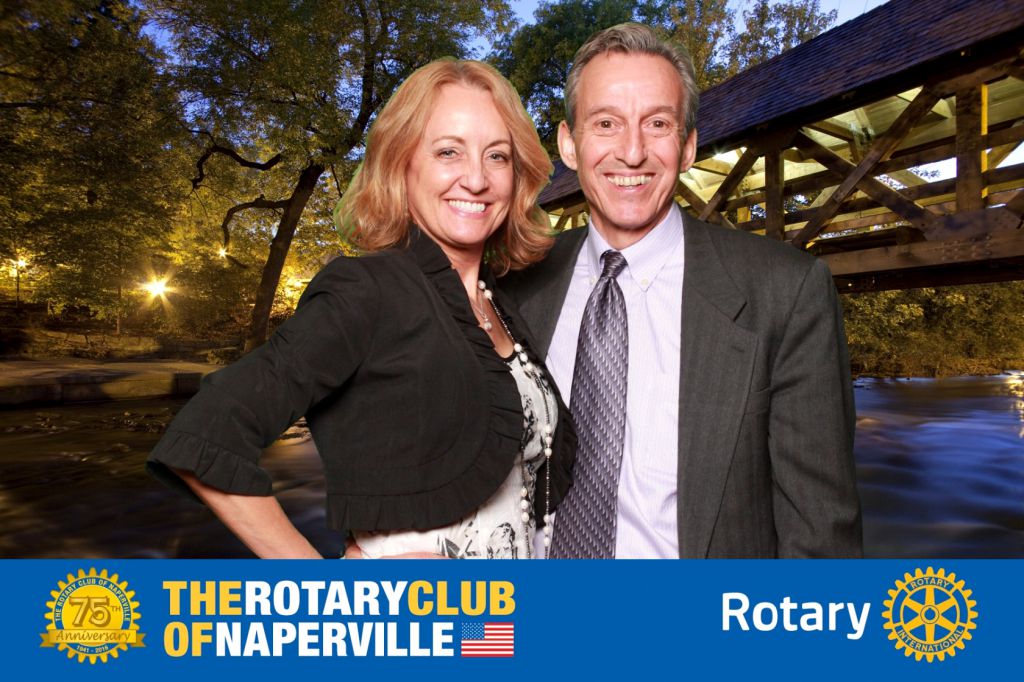 Photo booth 4x6 print from Rotary Club of Naperville 75th Anniversay Event