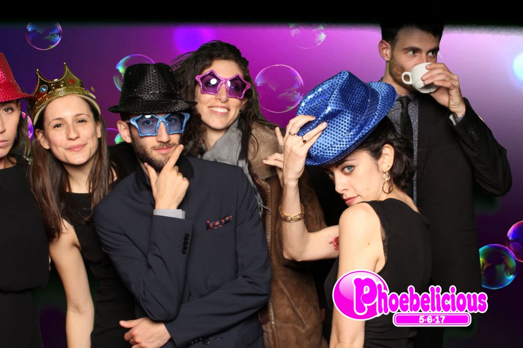 Guests get saucy at Phoebilicous Bat Mitzvah with custom green screen photo booth