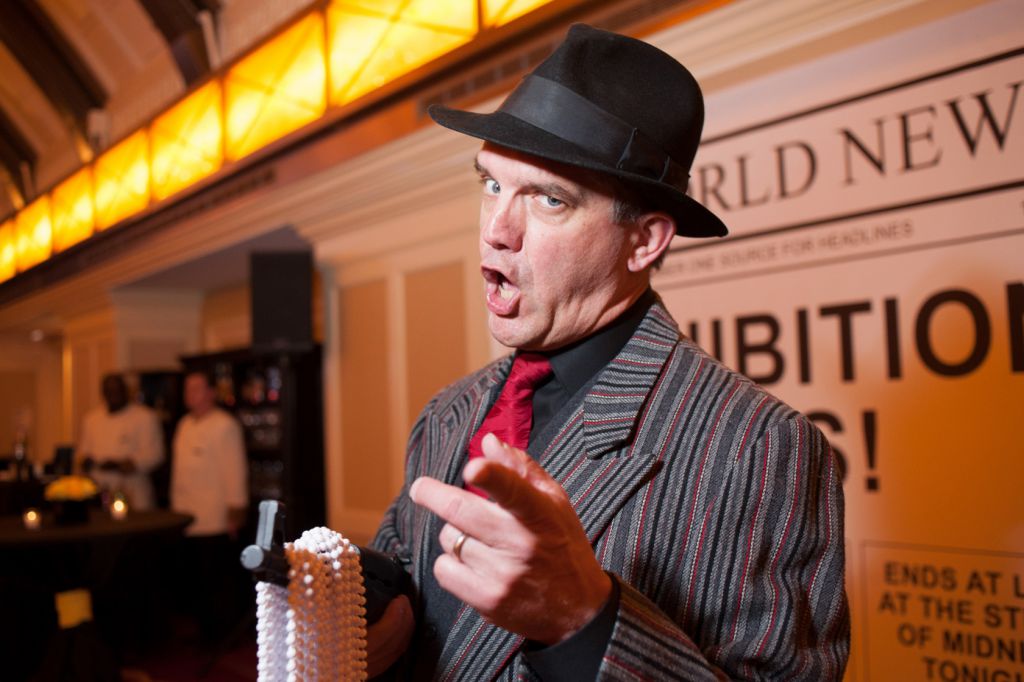 Hey Buddy, you talking to me? Prohibtioin character actor, Chicago speakeasy theme