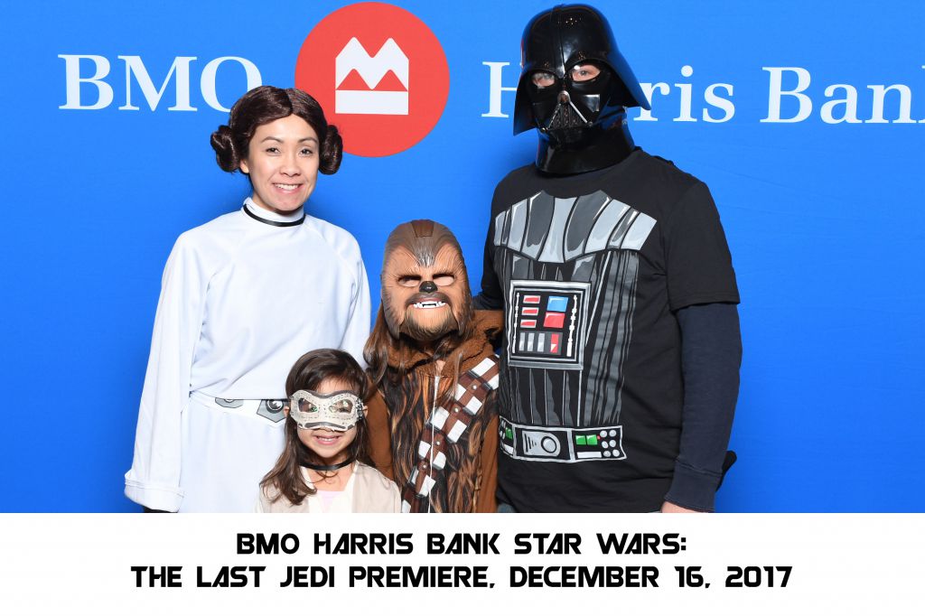 BMO Harris Bank sponsors step repeat photography at Star Wars Last Jedi Premiere